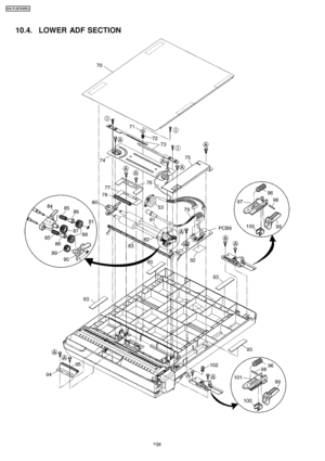 Page 23810.4. LOWER ADF SECTION
238
KX-FLB75 8RU
Downloaded From ManualsPrinter.com Manuals 