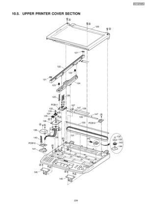 Page 23910.5. UPPER PRINTER COVER SECTION
239
KX-FLB75 8RU
Downloaded From ManualsPrinter.com Manuals 