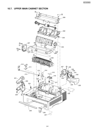 Page 24110.7. UPPER MAIN CABINET SECTION
241
KX-FLB75 8RU
Downloaded From ManualsPrinter.com Manuals 