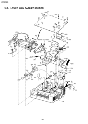 Page 24210.8. LOWER MAIN CABINET SECTION
242
KX-FLB75 8RU
Downloaded From ManualsPrinter.com Manuals 