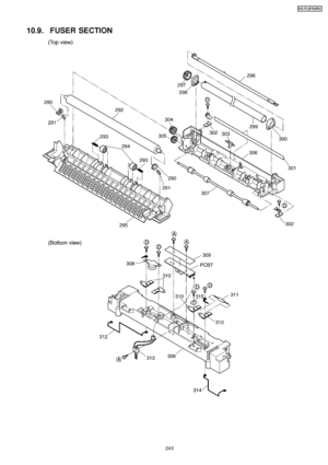 Page 24310.9. FUSER SECTION
243
KX-FLB75 8RU
Downloaded From ManualsPrinter.com Manuals 