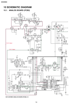 Page 26615 SCHEMATIC DIAGRAM
15.1. ANALOG BOARD (PCB2)
FAX Rx SignalFAX Tx Signal
+5VD
IC2053 2
1
+12VA
+12VA
IC206
7 6
5
4 8
IC2011STR2CLOCK3DATA4VDD5VOXOUT6VOXDET7VOXIN8VSS9NC910ROUT211ROUT112RIN13VCC14HSMICIN115HSMICIN216HSMICOUT17NC1718NC1819NC1920EXTIN21EXTOUT22LINEOUT23LINEIN24MODEMTXIN25MODEMTXOUT26NC2627TONEIN28NC2829NC2930GND31MODEMRXOUT32VLIN33VREF34VLOUT35SPOUT36SPIN
RY2012
1IC2073 2
1
+5VA
+24VA
T203NC2
13
4
5
IC205
7
6
5
4 8
PC2011
23
4
+5VD...