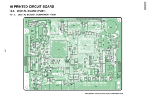 Page 27616 PRINTED CIRCUIT BOARD16.1. DIGITAL BOARD (PCB1)16.1.1. DIGITAL BOARD: COMPONENT VIEW
R802
J600BAT600
C676
R703
R701
R728
R727
CN614
CN615
C745
R769
C757
+24V 1
110 1
1
L653
R670 L642
2
2
CN617
9 R700
R691
R662 C732
D605
C721 Q617
L640
C759 Q618
Q619
C747
C756
CN600 IC605
IC611
CN616 C663
C707 R702
Q620
Q621
C678C664
C643
C659
C657
C658 R661C639
R664
R665
R786 RA626
C750
ABC123456789ABC
1 4 5
8L644
R737
R725
R726
C743
L641
L647
Q616 L646
L645
1 5
4
3
1
5
4
3
1
1
8
5
4
54
3
1
5
4
3 DA600
DA602
DA601...