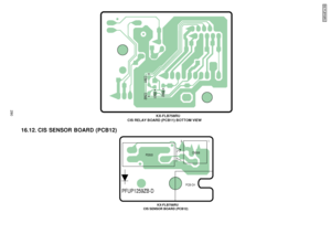 Page 290R502R501
C502
C501
KX-FLB758RU
CIS RELAY BOARD (PCB11) BOTTOM VIEW
16.12. CIS SENSOR BOARD (PCB12)
PFUP1259ZB-D
PS503 CN508
PCB-CH
31
KX-FLB758RU
CIS SENSOR BOARD (PCB12)
KX- FLB75 8RU
290
Downloaded From ManualsPrinter.com Manuals 