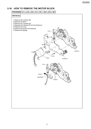 Page 515.18. HOW TO REMOVE THE MOTOR BLOCK
51
KX-FLB75 8RU
Downloaded From ManualsPrinter.com Manuals 