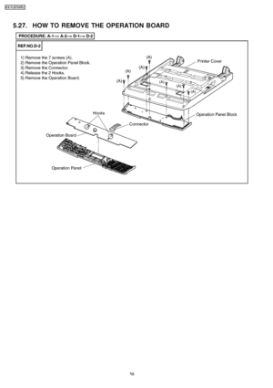 Page 585.27. HOW TO REMOVE THE OPERATION BOARD
58
KX-FLB75 8RU
Downloaded From ManualsPrinter.com Manuals 