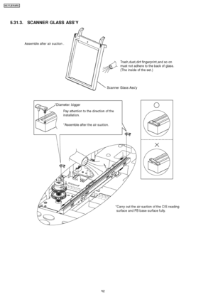 Page 625.31.3. SCANNE R GLASS ASS’Y
62
KX-FLB75 8RU
Downloaded From ManualsPrinter.com Manuals 