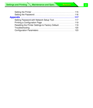 Page 187 
Settings and Printing 
Network
Networ
k
Maintenance and Spec.
Settings and Printing  
Network
Networ
k
Maintenance and Spec.
Downloaded From ManualsPrinter.com Manuals 