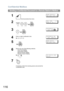 Page 116Confidential Mailbox
116
Sending a Confidential Document to a Remote Stations Mailbox
1
 Set document(s) face down.
ENTER STATION(S)
THEN PRESS START 00%
2
   
CONF. COMM.    (1-5)
ENTER NO. OR 
∨ ∧
3
 
CONFIDENTIAL XMT  
  CONF. CODE=
]]]]
4
Enter a 4-digit Confidential Code.
Ex:CONFIDENTIAL XMT  
  CONF. CODE=2233
5
ENTER STATION
THEN PRESS START
6
Dial by any one of the following methods:
• One-Touch Dialling
• Abbreviated Dialling
• Manual Number Dialling
• Directory Search Dialling
Ex:
(Station...