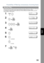 Page 99Possibility of filtering unnecessary incoming faxes
99
Advanced 
Features
Set the Junk Fax Filter to prevent receiving unnecessary documents. When set to VALID, the machine will 
not receive faxes from senders whose numeric ID has been registered as junk fax number.
It is necessary to register the junk fax number (Up to 30 fax numbers) for reception refusal to make this 
function effective. (See page 40)
Set the Filter
1
 
SET MODE       (1-8)
ENTER NO. OR 
∨ ∧
2
 
FAX PARAMETER(1-137)
        NO.=
]
3...