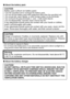 Page 55(ENG) VQT3D29
∫About the battery pack
•
Do not heat or expose to flame.•Do not leave the battery(ies) in an automobile exposed to direct sunlight for a 
long period of time with doors and windows closed.
∫ About the battery charger
CAUTION
Battery pack (Lithium ion battery pack)
•
Use the specified unit to recharge the battery pack.•Do not use the battery pack with equipment other than the specified unit.•Do not get dirt, sand, liquids, or other foreign matter on the terminals.•Do not touch the plug...