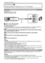 Page 106VQT1Q36106
Connecting to other equipment
[PLAYBACK] mode: ¸
Playing Back Pictures on a TV Screen
Preparations:
Set the [TV ASPECT]. (P26)
Turn this unit and the TV off.
1Yellow: to the video input socket
2White: to the audio input socket
AAlign the marks, and insert.
BAV cable (supplied)
Check the directions of the connectors, and plug them straight in or unplug them straight out. 
(Otherwise the connectors may be bent out of shape which will cause trouble.)
Connect the AV cable B (supplied) to the video...