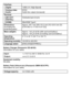 Page 2929(ENG) VQT3G16
Battery Charger (Panasonic DE-A91B):
Information for your safety
Equipment mobility:
Movable
Battery Pack (lithium-ion) (Panasonic DMW-BCK7PP):
Information for your safetyInterface
Digital “USB 2.0” (High Speed)
Analog video
Audio NTSC
Audio line output (monaural)
Te r m i n a l [AV OUT/
DIGITAL] Dedicated jack (8 pin)
[HDMI] MiniHDMI TypeC
Dimensions
(excluding the 
projecting parts) Approx. 99.7 mm (W)k
55.2 mm (H)k20.6 mm (D)
[3.93 q
(W)k2.17 q(H)k0.81 q(D)]
Mass (weight) Approx....