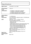 Page 3333(ENG) VQT2U38
OthersSpecifications
Digital Camera:Information for your safety
Power Source: DC 8.4 V
Power 
Consumption: 1.6 W (When recording with LCD Monitor)
1.4 W (When recording with Viewfinder)
1.0 W (When playing back with LCD Monitor)
0.9 W (When playing back with Viewfinder)
Camera effective 
pixels:14,100,000 pixels
Image sensor: 1/2.33q MOS sensor, total pixel number 15,100,000 pixels, 
Primary color filter
Lens:Optical 24 k zoom f = 4.5 mm to 108 mm
35 mm film camera conversion: 25 mm to...