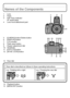 Page 99(ENG) VQT2U38
Names of the Components
1Lens
2Flash
3 Self-Timer indicatorAF assist lamp
4 Lens hood attachment part
5 [Q.MENU] button/Delete button
6 [DISPLAY] button
7 LCD monitor
8 Flash open button
9 Diopter adjustment dial
10 Viewfinder
11 [EVF/LCD] button
12 [AF/AE LOCK] button
13 Rear dial
14 Playback button
15 [MENU/SET] button Rear dial is described as follows in these operating instructions.
e.g.: Rotating left or right e.g.: Pressing the rear dial123
4
8
56
7
910111213
141516...