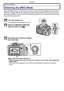 Page 40Preparation
- 40 -
Mode switching
Selecting the [REC] Mode
When the [REC] mode is selected, the camera can be set to the Intelligent auto mode in 
which the optimal settings are established in line with the subject to be recorded and the 
recording conditions, or to the scene mode which enables you to take pictures that match 
the scene being recorded.
Turn the camera on.
A[REC]/[PLAYBACK] selector switch
Slide the [REC]/[PLAYBACK] 
selector switch to [ !].
Switching the mode by rotating 
the mode dial....