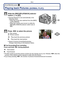 Page 56Basic
- 56 -
[PLAYBACK] mode: ¸
Playing back Pictures ([NORMAL PLAY])
Press 2/1 to select the picture.
A File number
B Picture number
Speed of picture fo rwarding/rewinding 
changes depending on the playback status.
∫ Fast forwarding/Fast rewinding
Press and hold  2/1  during playback.

The file number  A and the picture number  B only change one by one. Release  2/1 when the 
number of the desired picture appears to play back the picture.
If you keep pressing  2/1, the number of pictures...