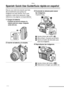 Page 122Others
122
Others
Spanish Quick Use Guide/Guía rápida en español
Ésta es una visión de conjunto que trata 
del procedimiento para grabar las 
imágenes con esta cámara. Por lo que 
respecta a cada única operación, haga 
referencia a las páginas correspondientes.
1Cargue la batería.
 Cuando se envía la cámara, la 
batería está sin carga. Cárguela 
antes del uso. 
2Inserte la batería y la tarjeta. 
3Encienda la cámara para sacar 
las imágenes.
 Ajuste el reloj. 
1Ajuste el disco del modo a [ ].
2Abra el...