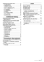 Page 77VQT1C63
Using the [REC] mode menu  ................. 59
• [W.BALANCE] .................................. 60
• [SENSITIVITY] ................................. 61
• [ASPECT RATIO] ............................. 62
• [PICT.SIZE]/[QUALITY]  ................... 62
•  [AF MODE]  ...................................... 63
• [STABILIZER] ................................... 64
• [BURST] ........................................... 65
•  [AF ASSIST LAMP]  ......................... 66
• [COL.MODE]...