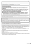Page 109Others
109VQT1X05
Précautions à prendre (pour le Canada)
AVERTISSEMENT:
POUR RÉDUIRE TOUT RISQUE D’INCENDIE, DE CHOC ÉLECTRIQUE OU DE 
DOMMAGE,
* N’EXPOSEZ PAS CET APPAREIL À LA PLUIE, À L’HUMIDITÉ, AUX GOUTTES 
OU ÉCLABOUSSURES ET ASSUREZ-VOUS QU’AUCUN OBJET OU VASE 
REMPLI DE LIQUIDE NE SOIT PLACÉ SUR L’APPAREIL.
*  N’UTILISEZ QUE LES ACCESSOIRES RECOMMANDÉS.
*  NE RETIREZ PAS LE COUVERCLE (OU LE PANNEAU ARRIÈRE) ; AUCUNE 
PIÈCE INTERNE NE PEUT ÊTRE RÉPARÉE PAR L’UTILISATEUR. CONFIEZ 
TOUTE RÉPARATION...