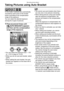 Page 46Recording pictures (basic)
46VQT0S19
Taking Pictures using Auto Bracket
 
In this mode, 3 pictures are automatically 
recorded by each press of the shutter 
button according to the compensation 
range of the exposure.
You can select the desired exposure 
among the 3 types of pictures.
1Press e several times until 
[
BAUTO BRACKET] appears 
and then set the compensation 
range of the exposure.
• You can select the exposure from –1 EV 
to +1 EV in steps of 1/3 EV.
• When you do not use auto bracket, select...