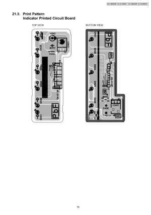 Page 7921.3. Print Pattern
Indicator Printed Circuit Board
79
CS-C9DKZW CU-2C18DKH / CS-C9DKZW CU-3C20DKH 