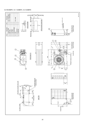 Page 22CU-W24BBP5, CU- V24BB P5, CU-V24BB P8
22 