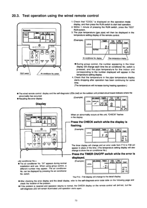 Page 7320.3. Test operation using the wired remote control
73 