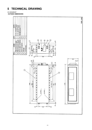 Page 115 TECHNICAL DRAWING
CS-W50BD2P
OUTSIDE DIMENSIONS
11 