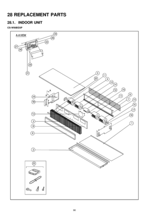 Page 9028 REPLACEMENT PARTS
28.1. INDOOR UNIT
CS-W50BD3P
90 