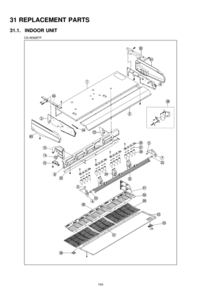 Page 10431 REPLACEMENT PARTS
31.1. INDOOR UNIT
104 