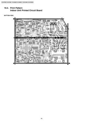 Page 9019.3. Print Pattern
Indoor Unit Printed Circuit Board
BOTTOM VIEW
90
CS-W7DKE CU-W7DKE / CS-W9DKE CU-W9DKE / CS-W12DKE CU-W12DKE 