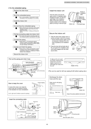 Page 43 3. For the embedded piping
(This can be used for left rear piping & left bottom piping also.)
43
CS-XC9C KQ CU-XC 9CKQ / CS-XC12CK Q CU-XC12 CKQ 