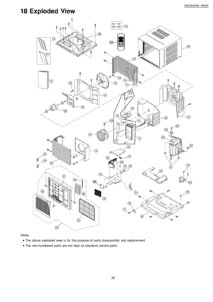 Page 2918 Exploded View
(Note)
 
    • 
• •  • The above exploded view is for the purpose of parts disassembly and replacement.
 
    • 
• •  • The non-numbered parts are not kept as standard service parts.
29
CW-XC18 1EA / CW-XC2 