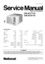 Page 1ModelCW -XC71YACW -XC91YA
PhaseSingleSingle
Voltage220 V220 V
Frequency50 Hz50 Hz
Cooling Capacity2.06 kW
7,000 Btu/h2.64 kW
9,000 Btu/h
Running Current3.1 A4.1 A
Input Power650 W880 W
EER3.17 W/W3.00 W/W
Starting Current11 A18 A
Compressor Output550 W750 W
Noise LevelIndoor (High / Low):
45 dB(A) / 35 dB(A)
Outdoor (High / Low):
55 dB(A) / 50 dB(A)Indoor (High / Low):
45 dB(A) / 37 dB(A)
Outdoor (High / Low):
56 dB(A) / 53 dB(A)
Moisture Removal1.3 Ltr/h
2.7 Pint/h1.6 Ltr/h
3.4 Pint/h
© 2001 Matsushita...