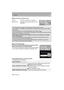 Page 7474
Wi-Fi/NFC
VQT5H68 (ENG) 
∫About the Wi-Fi connection lamp
•
The camera cannot be used to connect to a public wireless LAN connection.
•Use a IEEE802.11b, IEEE802.11g or IEEE802.11n compatible device when using a wireless 
access point.
•It is recommended to use a fully charged battery when sending images.
•When sending images on a mobile network, high packet communication fees may be incurred 
depending on the details of your contract.
•Do not remove the memory card or battery or move to an area...