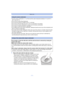 Page 11- 11 -
Before Use
•Use the camera underwater to 7 m (23 feet) with the water temperature between 0oC and 40 oC
 (32  oF and 104 o F).
•Do not use for scuba diving (Aqualung).•Do not use the camera at a depth of over 7 m (23 feet).
•Do not use it in the hot water over 40 oC (104  oF) (in the bath or hot spring).•Do not use the camera underwater for longer than 60 minutes continuously.•Do not open or close the side door underwater.
•Do not apply shock to the camera underwater. (Waterproof performance may...