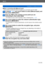 Page 207Wi-Fi
Connecting via a wireless access pointVQT4T08
- 207 -
 ■When connecting with [Manual Input]
If the wireless access point does not appear, you can directly enter the SSID.
In step  (→206), use cursor button to select [Manual Input], and 
then press [MENU/SET]
Enter the SSID of the wireless access point you are 
connecting to, then select [Set]
 • For details on how to enter characters, refer to “Entering Text”  (→114).
Use cursor button to select the network authentication type, 
and press...