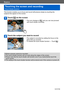 Page 32Basics
Touching the screen and recording   
(Touch Shutter function)VQT4T08
- 32 -
This function enables you to focus and record still pictures simply by touching the 
subjects that appear on the screen.
Touch  on the screen
 • The icon changes to , and you can now proceed 
with touch shutter recording.
Touch the subject you want to record
 • The subject is recorded by setting the focus on the  place that you touched.
 • To release the touch shutter function → T

ouch 
.
 ●Motion pictures cannot be...