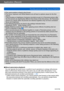 Page 94Application (Record)
Recording panorama pictures  [Panorama Shot] ModeVQT4T08
- 94 -
 ●The zoom position is fixed to the W end. ●The focus, exposure and White Balance are all fixed to optimal values for the first 
picture. 
If the focusing or brightness of pictures recorded as part of a Panorama picture after 
the first picture are significantly different from those of the first picture, the Panorama 
picture as a whole (when all pictures are stitched together) may not have consistent 
focus and...