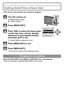 Page 1515(ENG) VQT2R80
Setting Date/Time (Clock Set)
•The clock is not set when the camera is shipped.
Turn the camera on.
A[MENU/SET] button
B Cursor buttons
Press [MENU/SET].
Press 2/ 1 to select the items (year, 
month, day, hour, minute, display 
sequence or time display format), 
and press  3/4 to set.
‚ : Cancel without setting the clock.
Press [MENU/SET] to set.
Press [MENU/SET].
•Press [‚ ] to return to the settings screen.
Select [CLOCK SET] in the [REC] or [SETUP] menu, and press  1.
•It can be...
