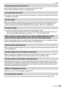 Page 103
103VQT1M59
Others
•Is [AF ASSIST LAMP] on the [REC] mode menu set to [ON]? (P66)The AF assist lamp does not turn on in bright places.
The surface of the camera may become warm during use. This does not affect the performance 
or quality of the camera.
When the brightness changes due to zoom or camera movement, etc., the lens may click and 
the picture on the screen may drastically change. However, the picture is not affected. The 
sound is caused by the automatic adjustment of the aperture. This is not...
