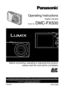 Page 1 Before connecting, operating or adjusting this product,
please read the instructions completely.
PCPVQT1Q36
For USA assistance, please call: 1-800-211-PANA(7262) or, contact us via the web at: http://www.panasonic.com/contactinfo
For Canadian assistance, please call: 1-800-99-LUMIX (1-800-995-8649) or 
                                    send e-mail to: lumixconcierge@ca.panasonic.com  
Operating Instructions
Digital Camera
Model No. DMC-FX500
until 
2008/3/31
DMC-FX500P_mst.book  1 ページ  ２００８年２月２５日　月曜日...
