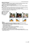 Page 4141VQT1Q36
Advanced (Recording pictures)
∫About the Histogram
A histogram is a graph that displays brightness along the horizontal axis (black to white) 
and the number of pixels at each brightness level on the vertical axis.
It allows you to easily check a picture’s exposure.
1Dark areas, mid-tone, and bright areas are balanced out evenly, making it suitable to 
take a picture.
2The picture will become underexposed with more dark area. The pictures with mostly 
dark areas, such as night scenery, will...