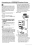 Page 110Connecting to other equipment
110VQT0Y44
Connecting to a PictBridge-compliant Printer
 
By connecting the camera directly to a printer 
supporting PictBridge via the USB connection 
cable (supplied), you can select the pictures to 
be printed or start printing on the LCD monitor.
Make the necessary settings on your printer 
beforehand. (Read your printer’s operating 
instructions.)
1Turn on the camera and the 
printer.
2Set the mode dial to [ ].
• [PLEASE CONNECT TO THE PRINTER] 
appears.
3Connect the...