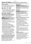 Page 14Preparation
14VQT0Y44
About the Battery (charging/number of recordable pictures)
nBattery indication
The remaining battery power appears on the screen. 
[It does not appear when you use the camera along 
with the AC adaptor (DMW-AC5; optional).]
• The battery indication turns red and blinks. 
(The status indicator blinks when the LCD 
monitor turns off.) Recharge the battery or 
replace it with fully charged battery.
nThe lifetime of the battery
The number of recordable pictures by 
CIPA standards (In...