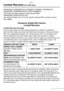 Page 138Others
138VQT0Y44
Limited Warranty (For USA Only)
Panasonic Digital Still Camera
Limited Warranty
Limited Warranty Coverage
If your product does not work properly because of a defect in materials or 
workmanship, Panasonic Consumer Electronics Company or Panasonic Puerto 
Rico, Inc. (collectively referred to as “the warrantor”) will, for the length of the 
period indicated on the chart below, which starts with the date of original 
purchase (“warranty period”), at its option either (a) repair your...