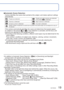 Page 1918   VQT3E45VQT3E45   19
 
Taking pictures with automatic settings 
[Intelligent Auto] Mode
Recording Mode: 
Display the screen for Recording 
Mode selection
Select [Intelligent Auto] Mode
Take pictures
Press halfway 
(press lightly to  focus) Press fully 
(press the button all  the way to record)
Optimum settings are made automatically from information such as “fac\
e,” “movement,” 
“brightness,” and “distance” just by pointing the camera at \
the subject, meaning that clear 
pictures can be taken...