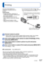 Page 127126   VQT3G90VQT3G90   127
Using with your PC (Continued) 
Printing
You can connect directly to a 
PictBridge-compatible printer for 
printing.
Getting Ready: • Charge the battery sufficiently. Or, connect the AC adaptor (optional) and 
DC coupler (optional). 
 • When copying pictures from the  built-in memory, remove any memory 
cards.
 • Adjust the print quality or other  settings on your printer, as needed.
Connect camera to printer 
 • Please make sure you use the supplied USB connection cable. Use...