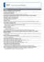 Page 140140   VQT3G90VQT3G90   141
Q&A  Troubleshooting (Continued) 
Usage cautions and notes
Others
Menu not displayed in desired language. 
●Change [Language] setting ( →49).
Camera rattles if shaken. 
●This sound is made by the lens movement and is not a fault.
Red lamp illuminated when pressing shutter button halfway in dark locati\
ons. 
●[AF Assist Lamp] is set to [ON] ( →93).
AF Assist Lamp is not illuminated. 
●[AF Assist Lamp] is set to [OFF].
Camera is hot. 
●Camera may become a little warm during use,...